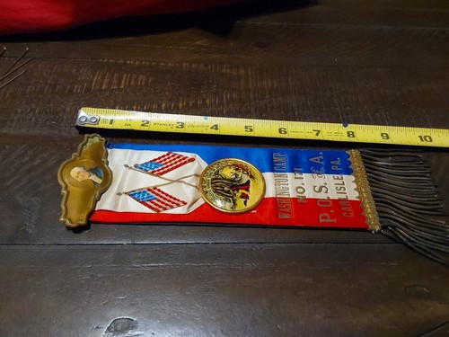 Carlisle PA Patriotic Sons Of America P.O.S. of A. Washington Camp Ribbon - Picture 8 of 9