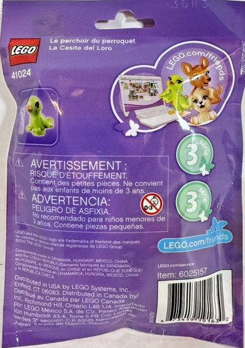 LEGO (41024) Friends: Parrot's Perch New Sealed Retired Girls Polybag Bird Pet - Picture 2 of 2