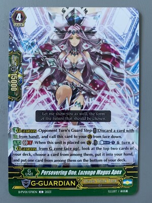 CARDFIGHT VANGUARD PERSEVERING ONE LOZENGE MAGUS APEX G GUARDIAN D-PV01/078EN C