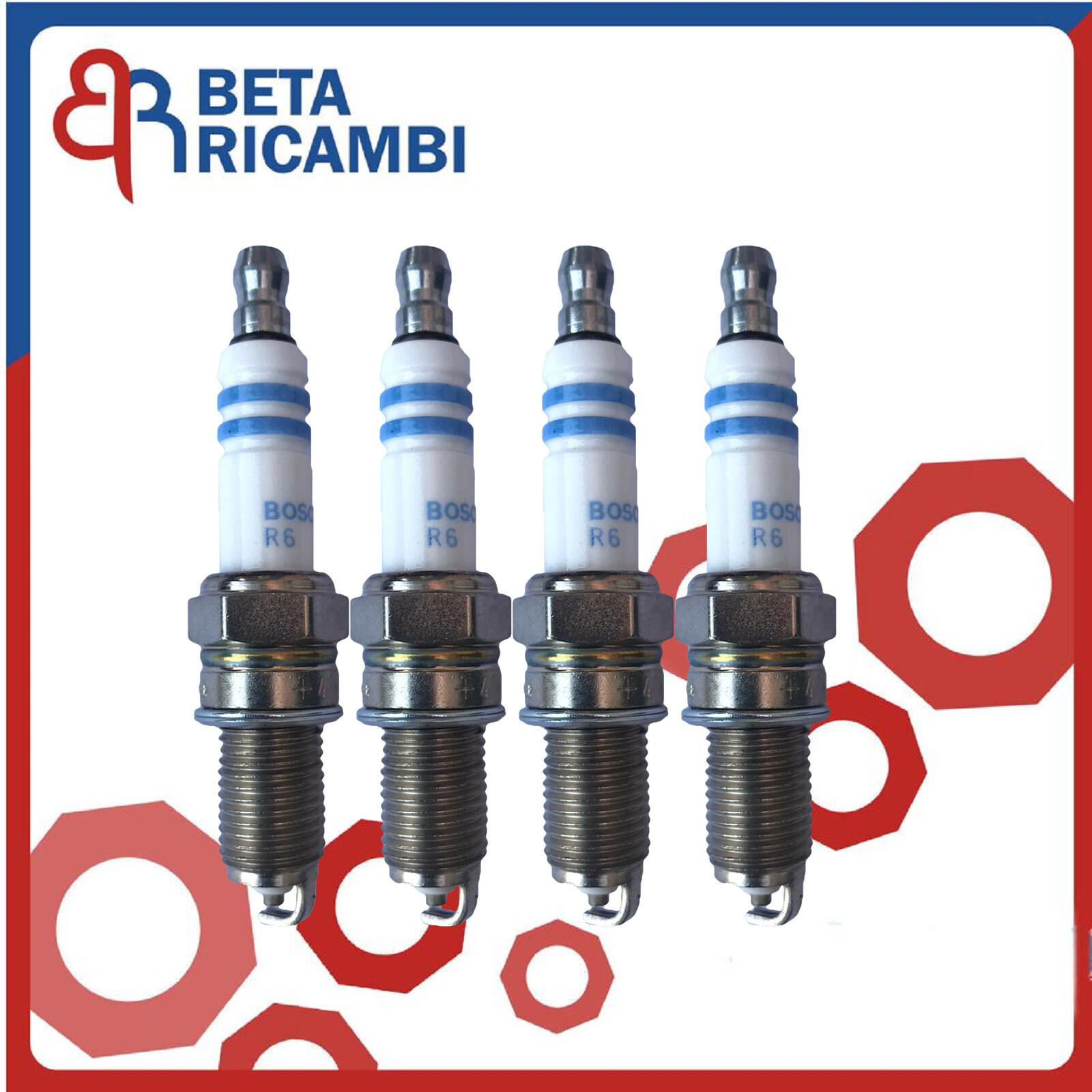 KIT 4 CANDELE Compatibile Con FIAT Punto EVO 1.4 Natural Power 57 Kw Anno 2009-2012 - Foto 6