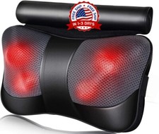 Almohada De Masaje Para Amasar Cuello Espalda Alivio Dolor Shiatsu Calor Tejido