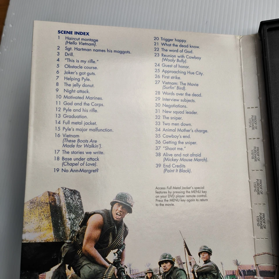 Full Metal Jacket Dvd Stanley Kubrick Collection War R1 VGC Fast Post Z - Image 2 of 4