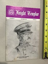 1975 Knight Templar Sir Knight John J Pershing WW1 General Cvr Magazine Program
