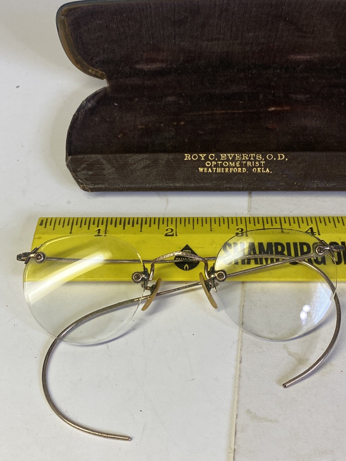 Antique Shuron Rimless Spectacles Eyeglasses Ful … - image 2