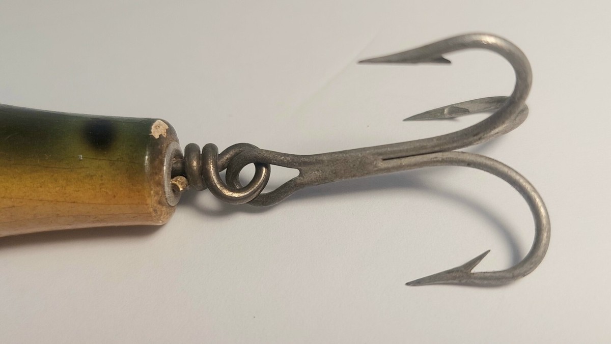 Vintage Creek Chub Pikie Wood Jointed Frog Crankbait 38+yrs Owned