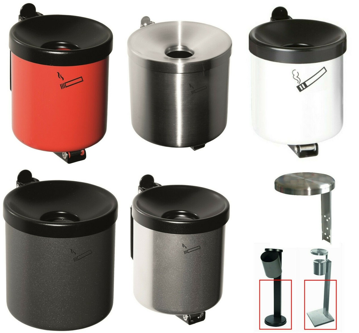 Wandaschenbecher Edelstahl Aschenbecher Außen Wandascher Draußen Stahl Ascher