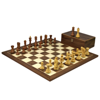 21 Zoll Schachspiel Nussbaum Sheesham Zagreb Staunton Schachfiguren 3,75 Zoll