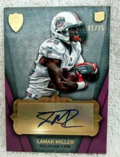 LAMAR MILLER RC 2012 TOPPS SUPREME ROOKIE AUTO#1/25!MIAMI DOLPHINS RB RC STAR 