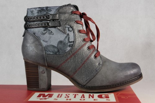 Mustang Ankle Boots Lace up Boots Grey 