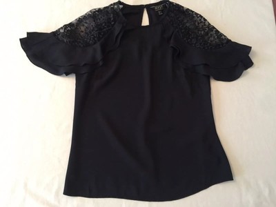 lipsy lace cold shoulder top