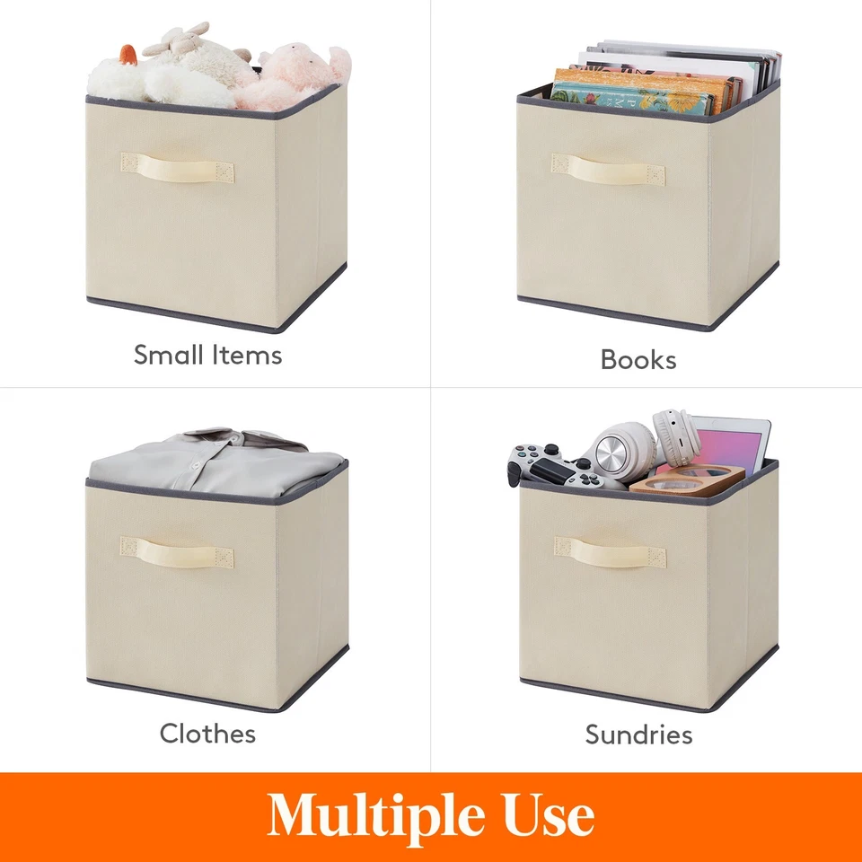 Lifewit Cubos de Almacenamiento de 11 Pulgadas, 8 Paquetes Cubos de Almacenamiento, Cubos de Tela Plegables Foto 4 de 4