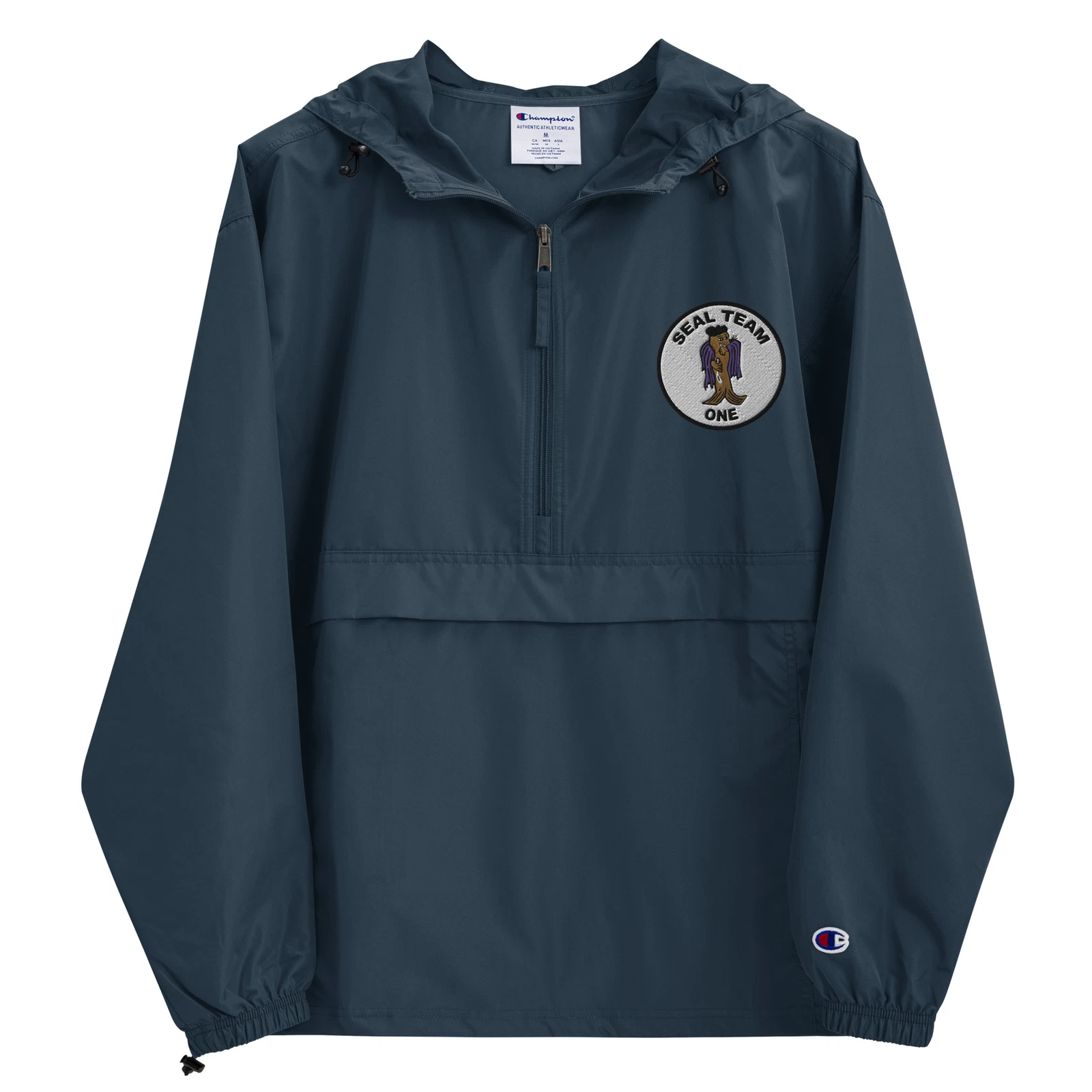 Navy Seal Team 1 Embroidered Champion Packable Jacket