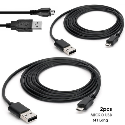 2 x pcs 6.6 ft Long Micro-USB to USB Cable fit Lenovo IdeaPad A1 A1000 A1107, A2