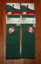 2x KIDS New Balance Sport Stability Fit Support Over Calf Socks DARK GREEN W3