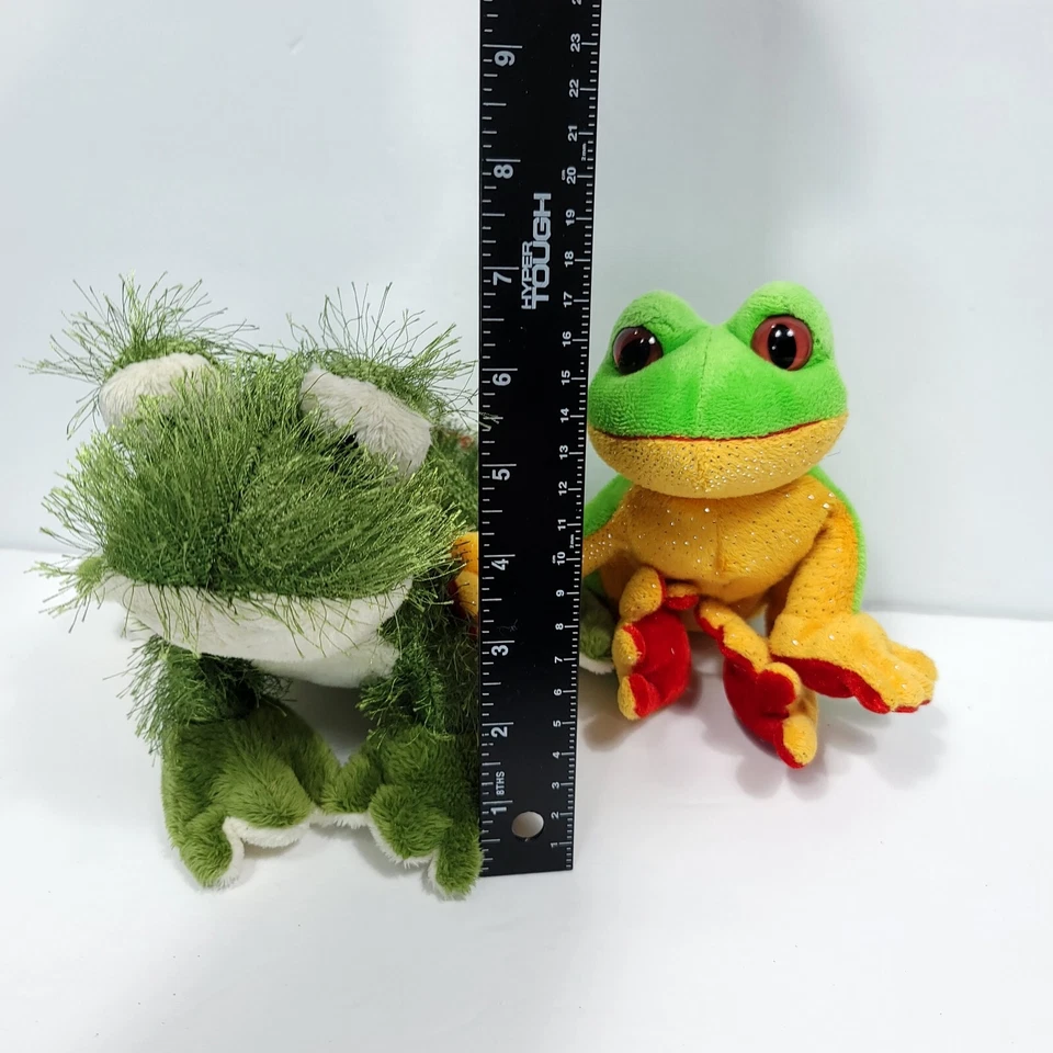 Webkinz Ganz Tree Frog Plush Stuffed Animal No Code Green Yellow Lot Of 2 Furry - Image 4 of 4