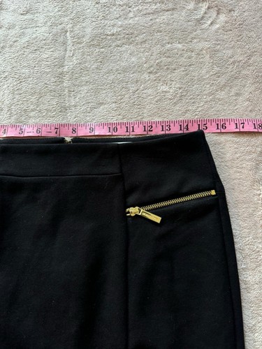 Michael Kors Basics Pencil Skirt Black Faux Zipper Pocket Size 8 - Picture 5 of 8