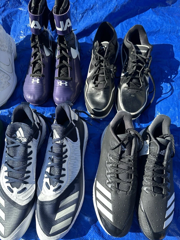 Lote de 10 botines de béisbol de fútbol Adidas para hombre Nike Under Armor NUEVOS NUEVOS CON ETIQUETAS Foto 4 de 4