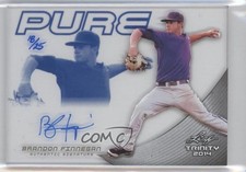 2014 Leaf Trinity Pure Blue 18/25 Brandon Finnegan #P-BF1 Auto 2x6