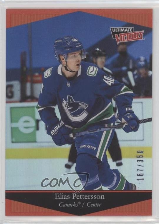 2020 Upper Deck Extended Series Ultimate Victory Red /350 Elias Pettersson 6ki