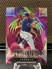 Addison Barger 2023 Panini Chronicles Crusade Baseball Purple Mojo Prizm /50 #25