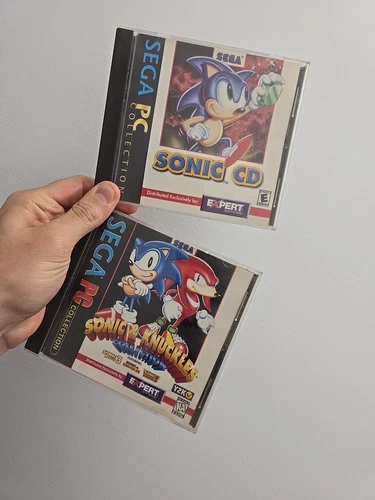 Sonic CD 1993 & Sonic & Knuckles Collection Bundle - CASE AND MANUAL