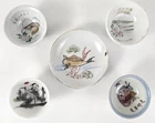 5PC Vintage WW2 Imperial Japanese Military Sake Sakazuki Cup Commemorative Decor