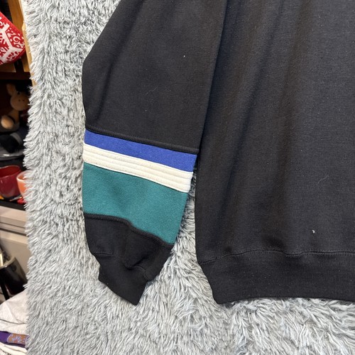 Vintage Cherokee Sport Embroidered Logo Striped Colorblock Sweatshirt Sweater XL - Picture 5 of 7