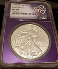 2025(P) American Silver Eagle With Eagle Privy! MS69 Purple Core!