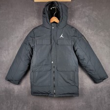 Nike Air Jordan Jumpman Puffer Cargo Jacket Boys Large Black 95D127-023 NEW