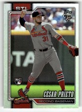 2026 Topps #95 Cesar Prieto Rainbow Foil RC