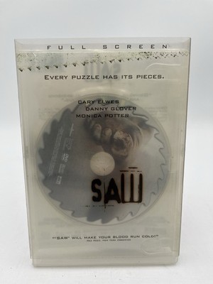 Saw (DVD, 2005) Full Screen Edition - Clear Case With Slip Cover