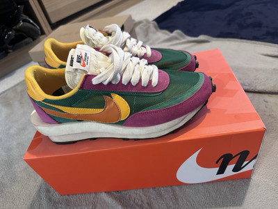 Nike Sacai LD Waffle Pine Green/Pink/Orange UK