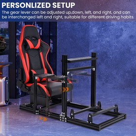 Minneer 3060Aluminum Profile Racing Simulator Cockpit with Seat Fit Logitech G29
