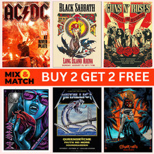 MUSIC POSTERS ROCK BAND GIG CONCERT POSTER WALL ART PREMIUM QUALITY PRINTS
