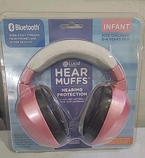 Lucid Audio Baby Hear Muffs Hearing EAR Protection 0-4 Years PINK SEALED NEW