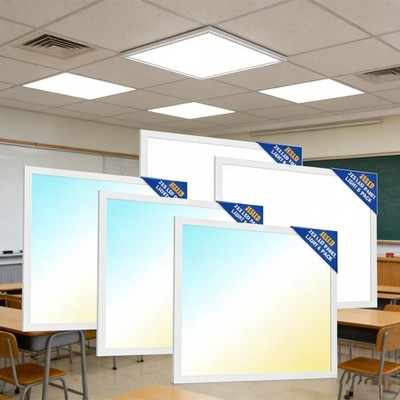 6 Pack LED Flat Panel Lights 40W Dimmable 5-CCT 2x2 Drop Ceiling Lights Fixtures