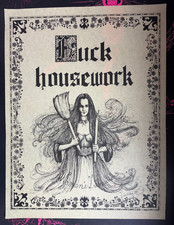 Fuch Housework Womens Liberation Vintage 1971 Poster By Virtue Hathaway -nice