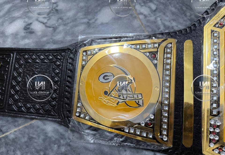 Green Bay Packers NFL Championship Belt Adult Size 2mm Brass - Image 3 of 4