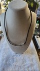 Silvertone Necklace Brighton Leather and