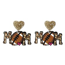 Sports Game Ball Football Baseball Rugby Volleyball Acrylic Earrings for Mother'