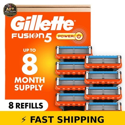 Gillette Fusion5 Power Razor Blade Refills for Men - 8 Count