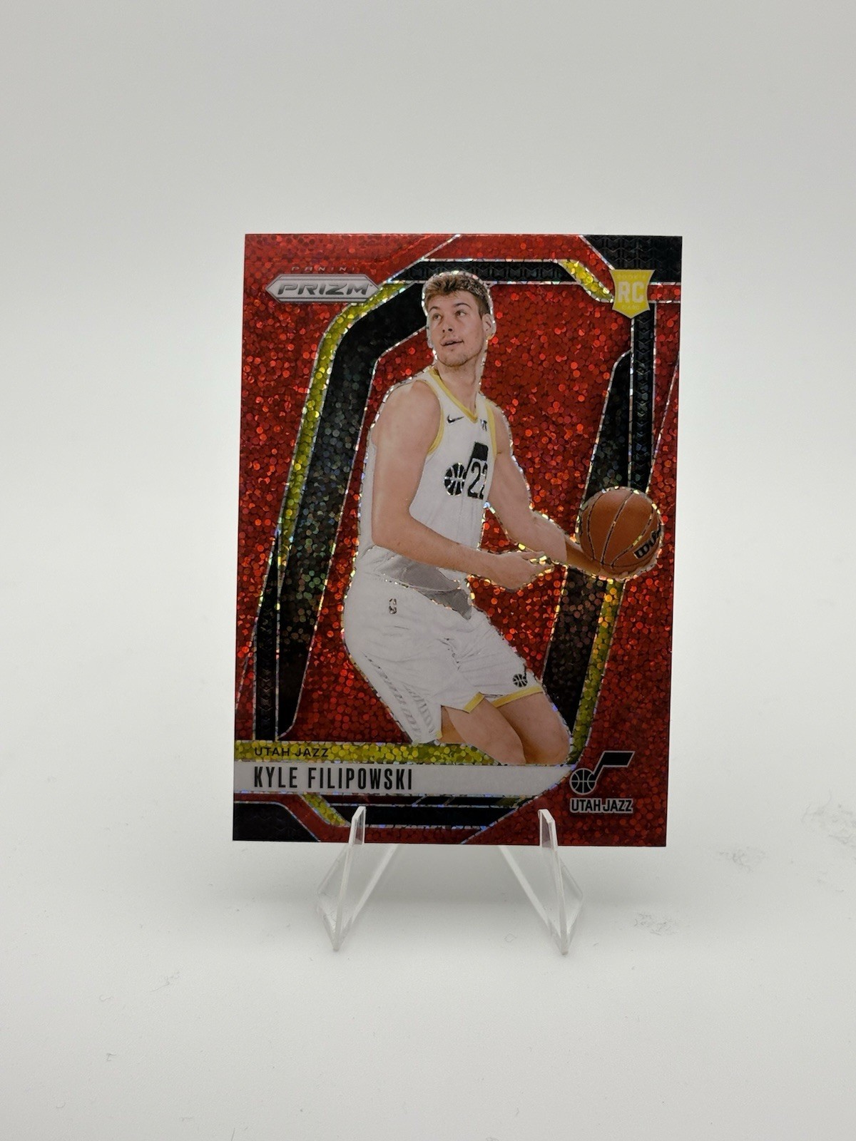 2024-25 Panini Prizm - Kyle Filipowski #263 Red Sparkle Prizm (RC)
