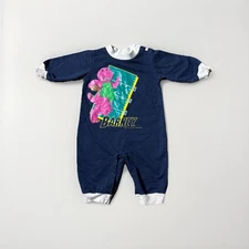 Barney Vintage Bubble Romper Baby Girl's / Boys Size 12 Months One Piece
