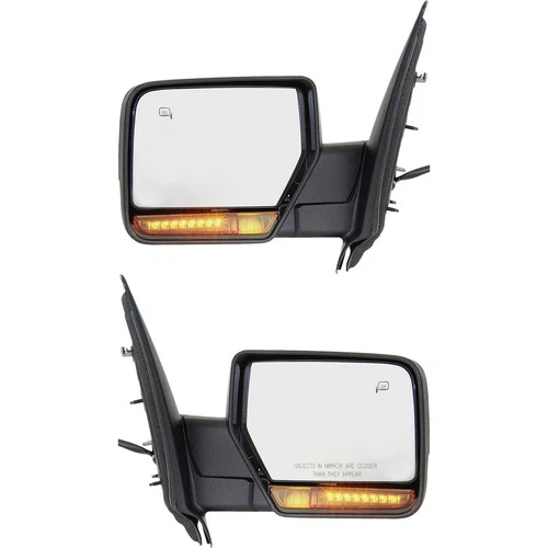 Mirror Set of 2 For 2007-2010 Ford Expedition Heated with Memory Manual Folding