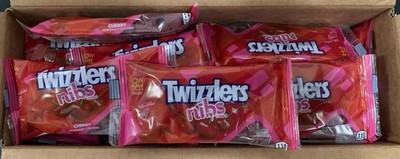 36 Packs Twizzlers Nibs Cherry Candy 2.25oz Bite Size Chewy Licorice Snacks Bulk