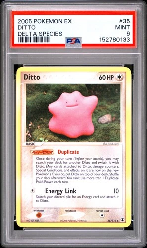 2005 POKEMON EX DELTA SPECIES #35 DITTO PSA 9