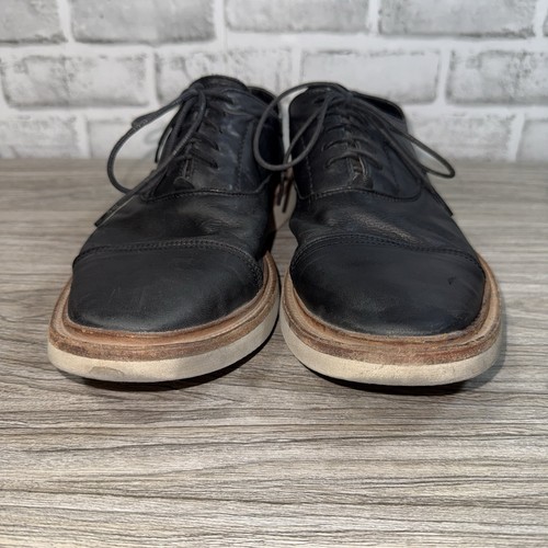 Zapatos Oxford Frye para hombre de cuero suave negro con cordones talla 9,5 D - Imagen 3 de 10