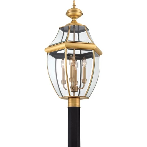 Quoizel NY9045 Black Newbury 4-Light 30"H Post Lantern With Clear Glass - Picture 7 of 11