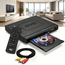 Region Free 1080P DVD Player, Compact DVD Player With USB Playback, RCA AV Cable