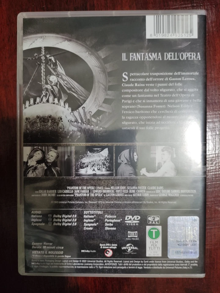 IL FANTASMA DELL'OPERA COME NUOVO Dynit-U. 2022+LOCANDINA - Immagine 2 di 3
